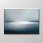 Emberline Stillness – blue coastal canvas wall art print by Aspire Prints