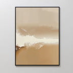 Whispers of the Open Plain – beige and white abstract canvas wall art print by Aspire Prints