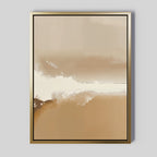 Whispers of the Open Plain – beige and white abstract canvas wall art print by Aspire Prints