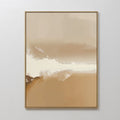 Whispers of the Open Plain – beige and white abstract canvas wall art print by Aspire Prints