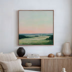 Whispers of Twilight – green landscape canvas wall art print by Aspire Prints