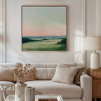 Whispers of Twilight – green landscape canvas wall art print by Aspire Prints