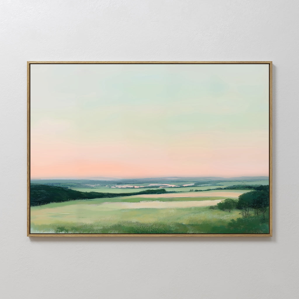 Whispers of Twilight Canvas Print – green landscape canvas wall art print by Aspire Prints