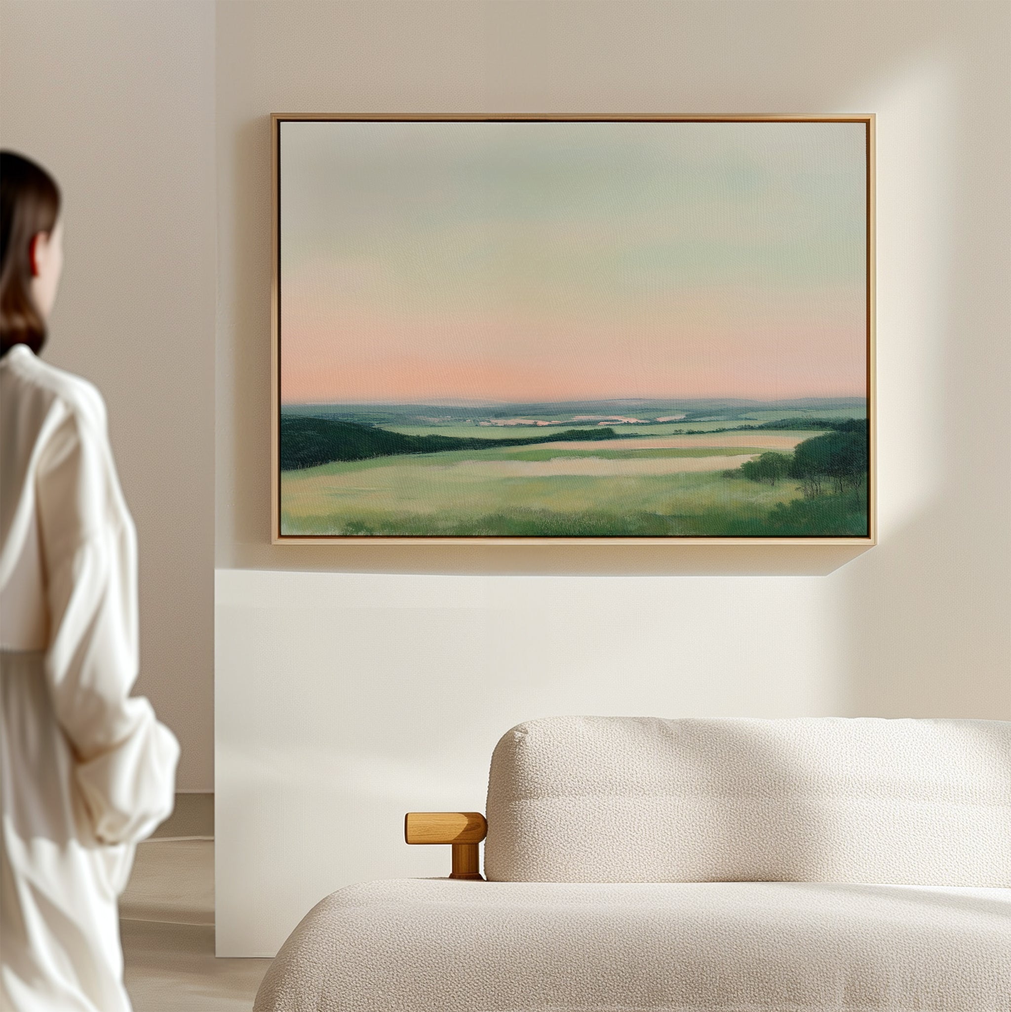 Whispers of Twilight Canvas Print – green landscape canvas wall art print by Aspire Prints