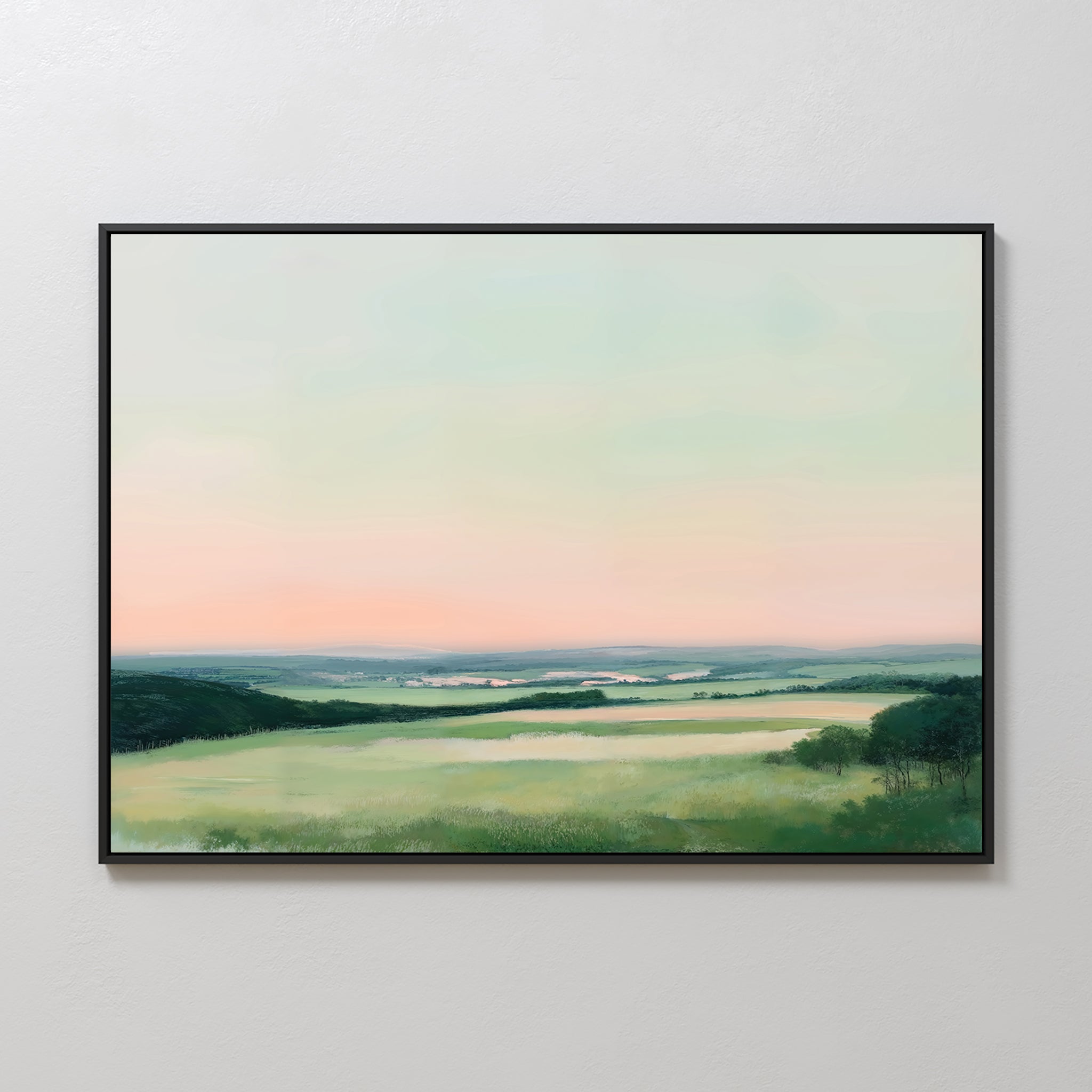 Whispers of Twilight Canvas Print – green landscape canvas wall art print by Aspire Prints
