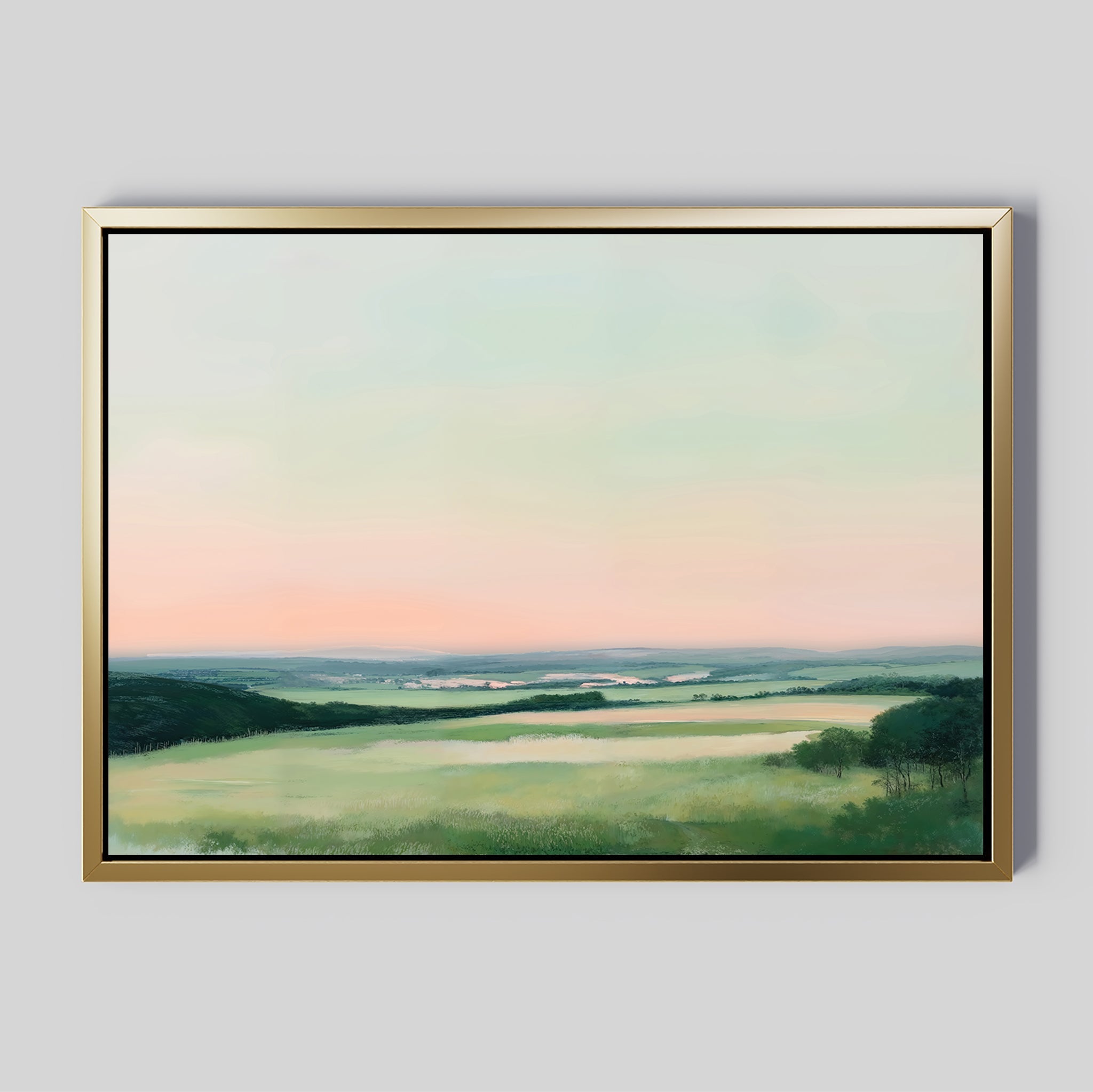 Whispers of Twilight Canvas Print – green landscape canvas wall art print by Aspire Prints