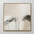 Whispers of Quiet Earth – beige and white abstract canvas wall art print by Aspire Prints