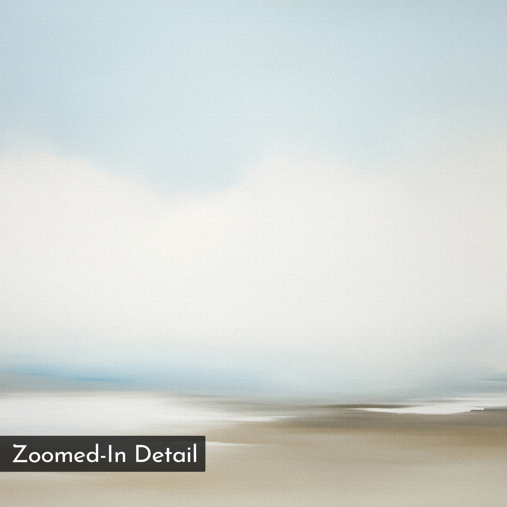 Whispering Horizons – neutral-toned cloud canvas wall art print by Aspire Prints