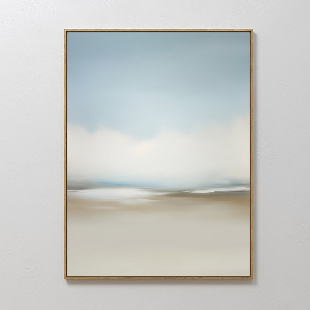 Whispering Horizons – neutral-toned cloud canvas wall art print by Aspire Prints