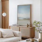 Whispering Horizons – neutral-toned cloud canvas wall art print by Aspire Prints