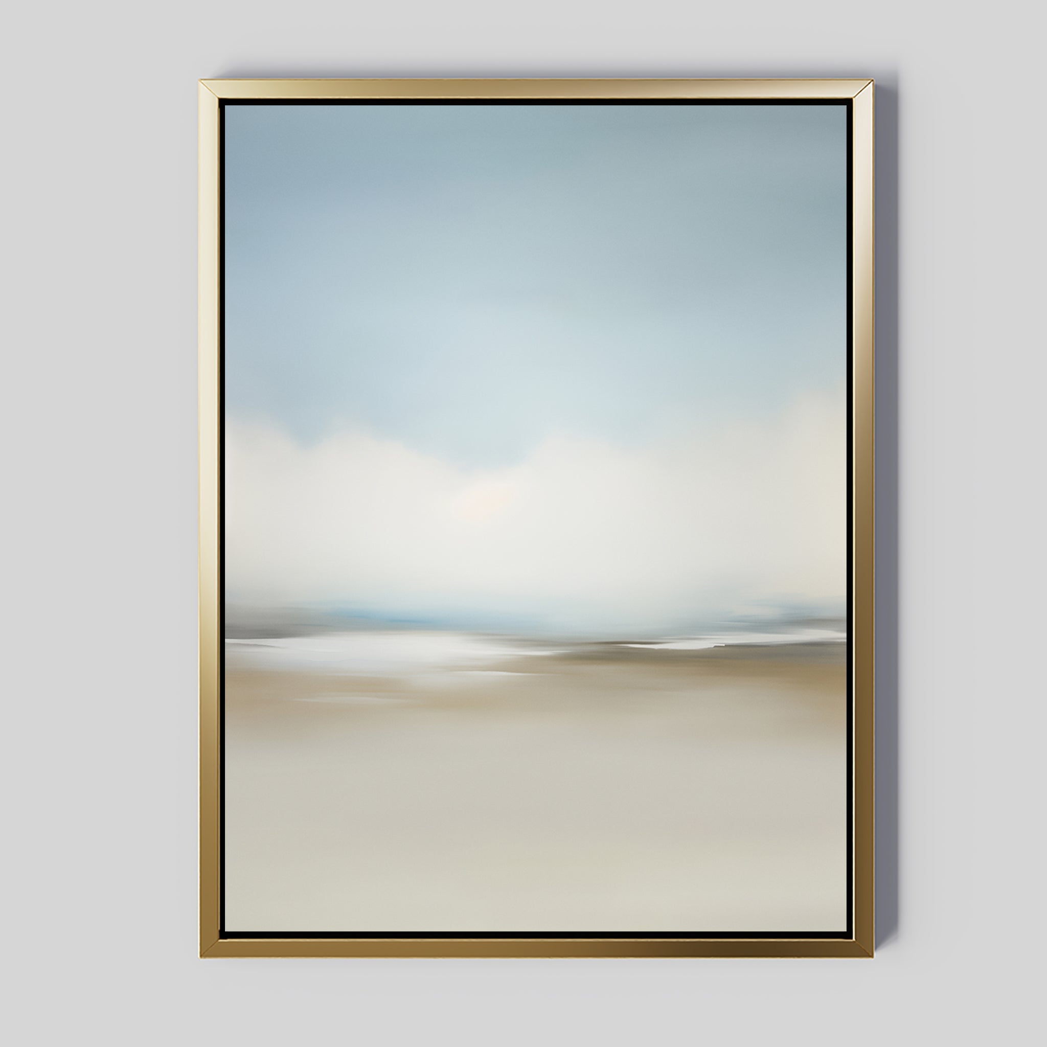 Whispering Horizons – neutral-toned cloud canvas wall art print by Aspire Prints