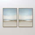 Whispering Horizons Diptych – Set of 2 Canvas Prints set of 2 – neutral-toned cloud canvas wall art by Aspire Prints