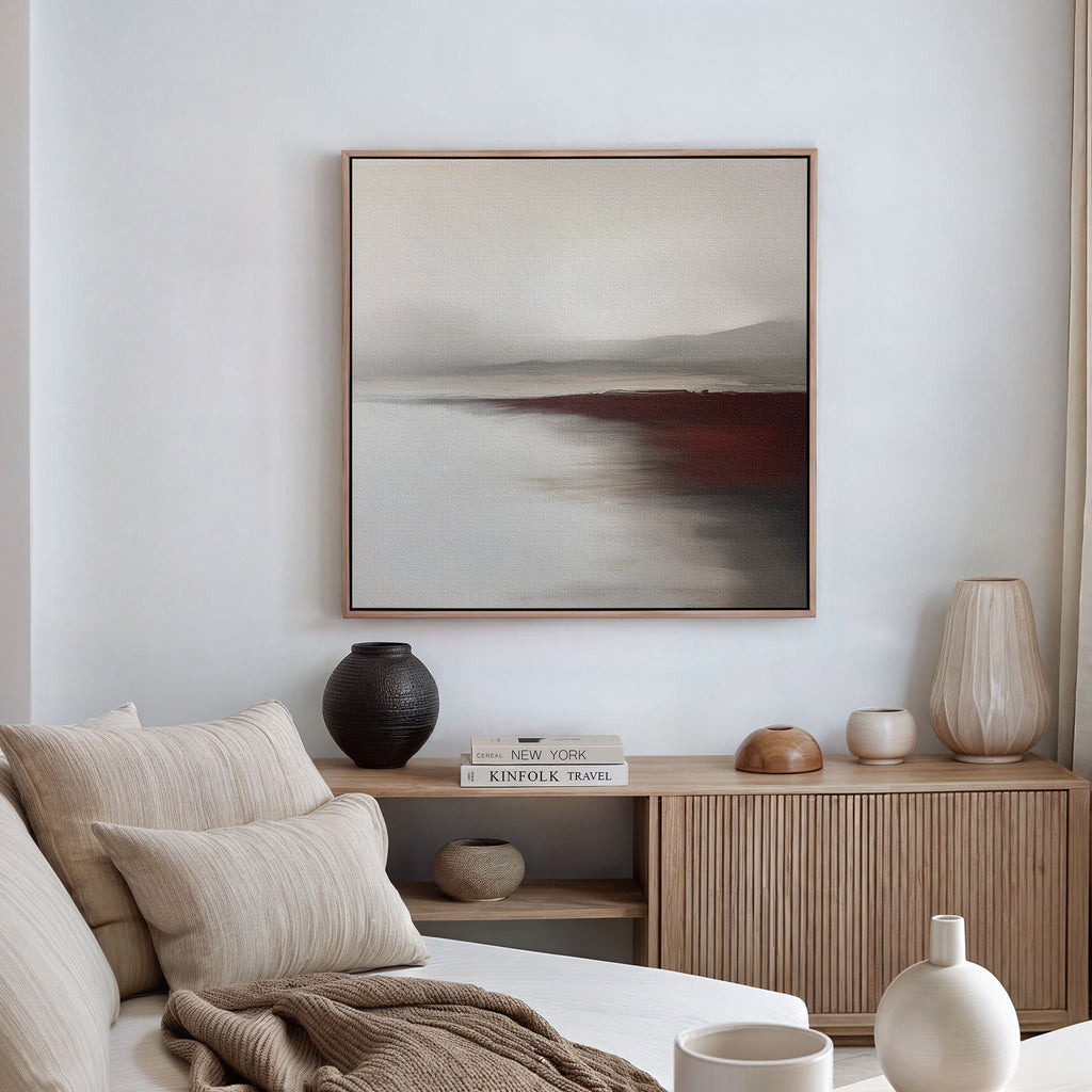 Whisper of the Last Light Canvas Print – beige and white landscape canvas wall art print by Aspire Prints