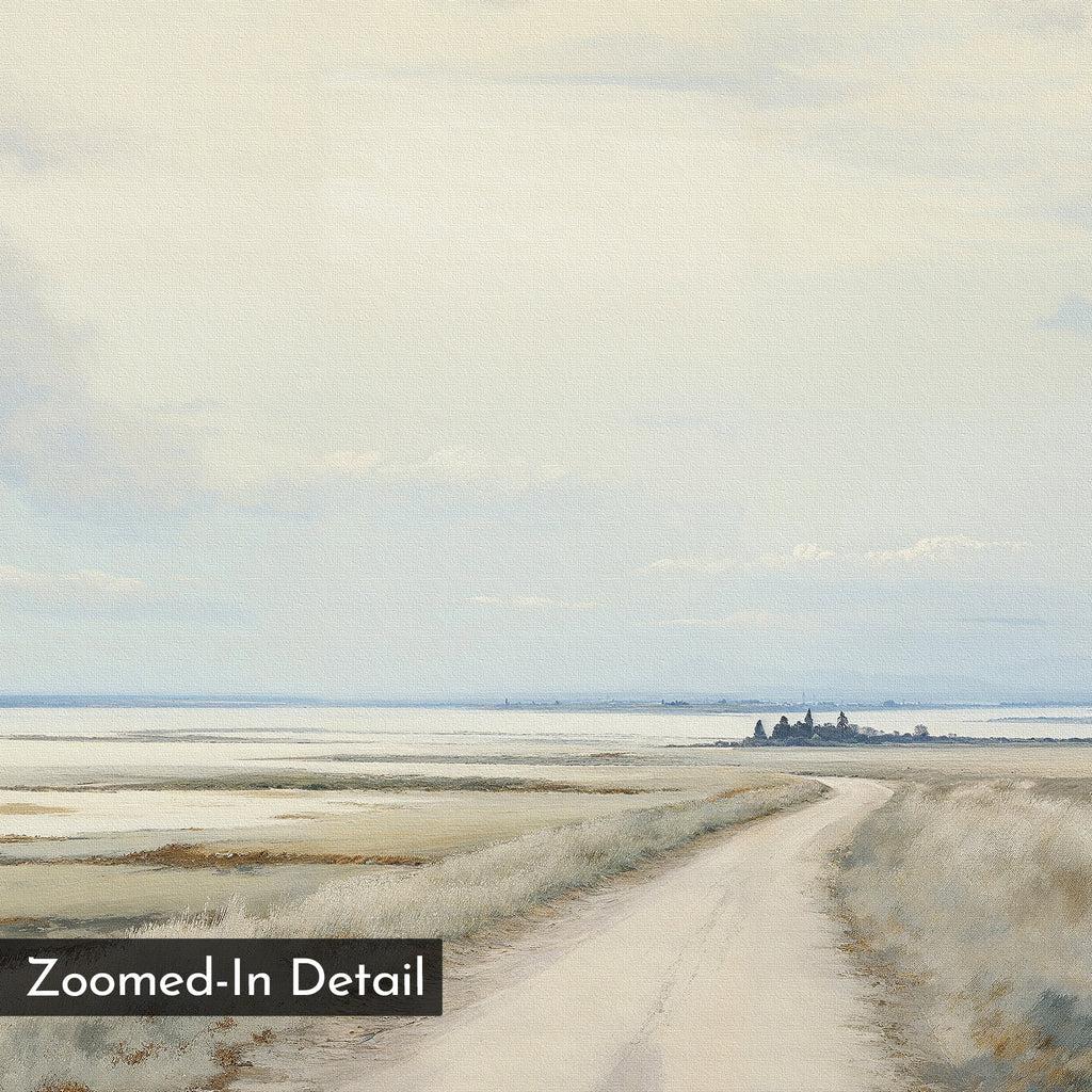Where the Horizon Whispers – neutral-toned desert canvas wall art print by Aspire Prints