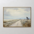 Where the Horizon Whispers – neutral-toned desert canvas wall art print by Aspire Prints