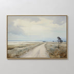 Where the Horizon Whispers – neutral-toned desert canvas wall art print by Aspire Prints