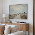 Where the Horizon Whispers – neutral-toned desert canvas wall art print by Aspire Prints