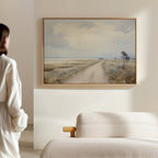 Where the Horizon Whispers – neutral-toned desert canvas wall art print by Aspire Prints
