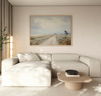 Where the Horizon Whispers – neutral-toned desert canvas wall art print by Aspire Prints