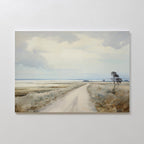 Where the Horizon Whispers – neutral-toned desert canvas wall art print by Aspire Prints