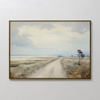 Where the Horizon Whispers – neutral-toned desert canvas wall art print by Aspire Prints