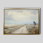Where the Horizon Whispers – neutral-toned desert canvas wall art print by Aspire Prints
