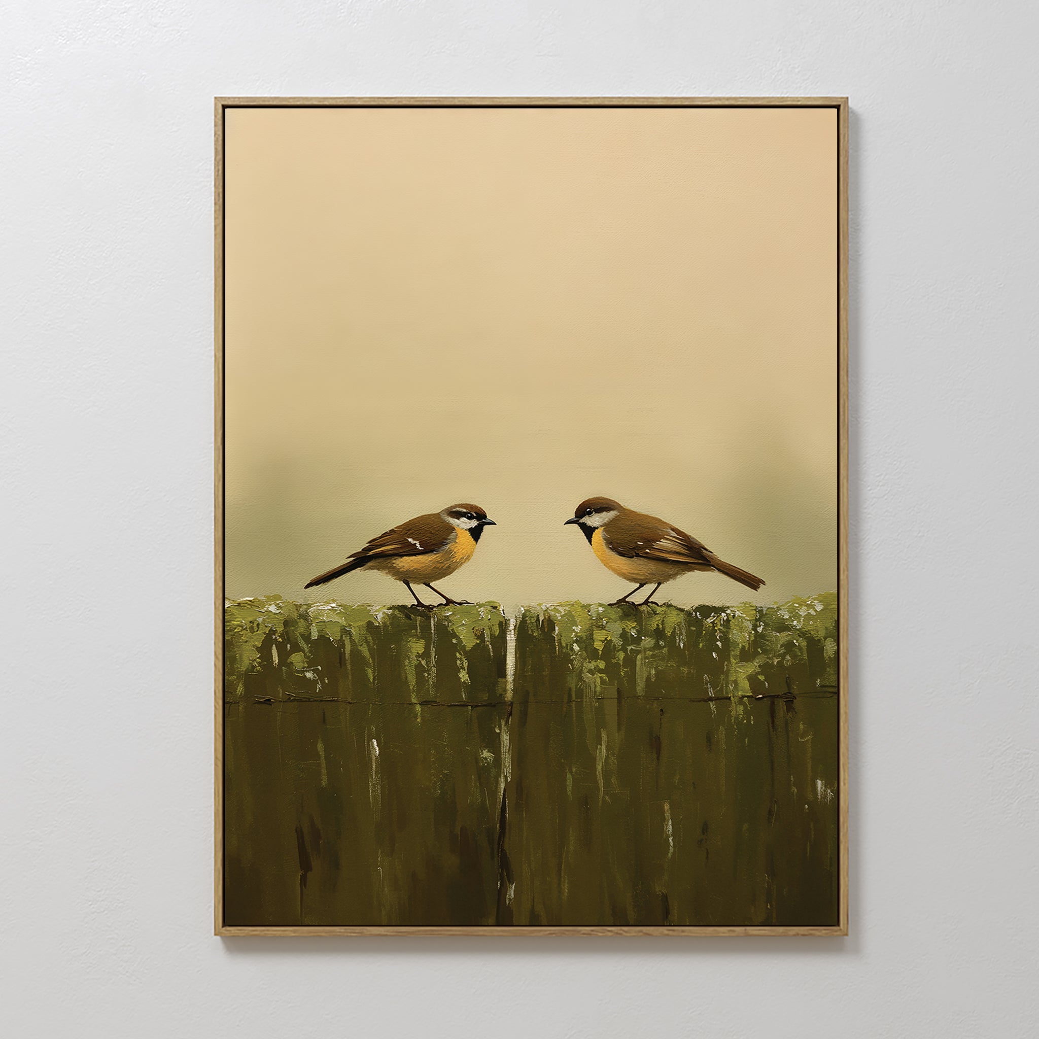 Whispers on the Old Post Canvas Print – neutral-toned vintage canvas wall art print by Aspire Prints