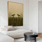 Whispers on the Old Post Canvas Print – neutral-toned vintage canvas wall art print by Aspire Prints