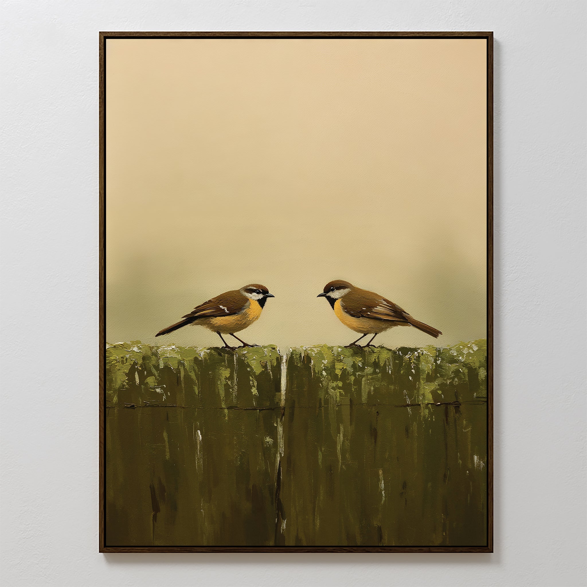 Whispers on the Old Post Canvas Print – neutral-toned vintage canvas wall art print by Aspire Prints