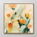 Saffron Reverie in Bloom – multicolour botanical canvas wall art print by Aspire Prints