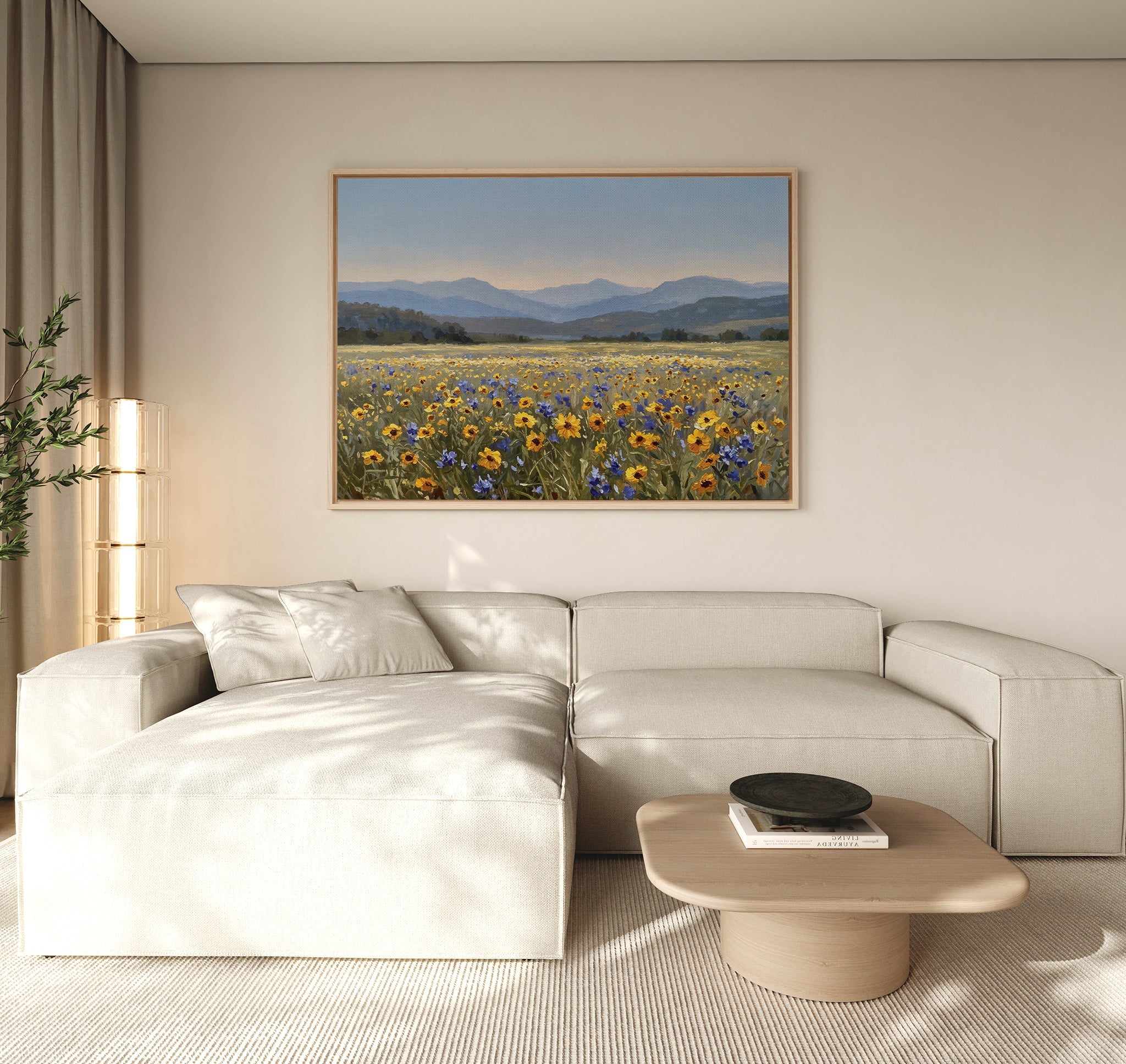 Fields of Quiet Wonder – neutral-toned vintage canvas wall art print by Aspire Prints