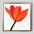 Ember Bloom in Solitude – neutral-toned botanical canvas wall art print by Aspire Prints