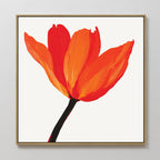 Ember Bloom in Solitude – neutral-toned botanical canvas wall art print by Aspire Prints