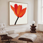 Ember Bloom in Solitude – neutral-toned botanical canvas wall art print by Aspire Prints