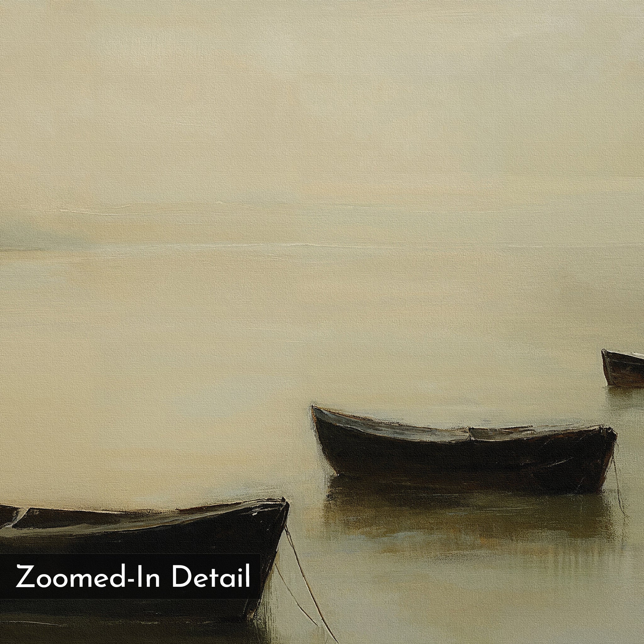 Harbour of Hushed Whispers – earthy brown vintage canvas wall art print by Aspire Prints