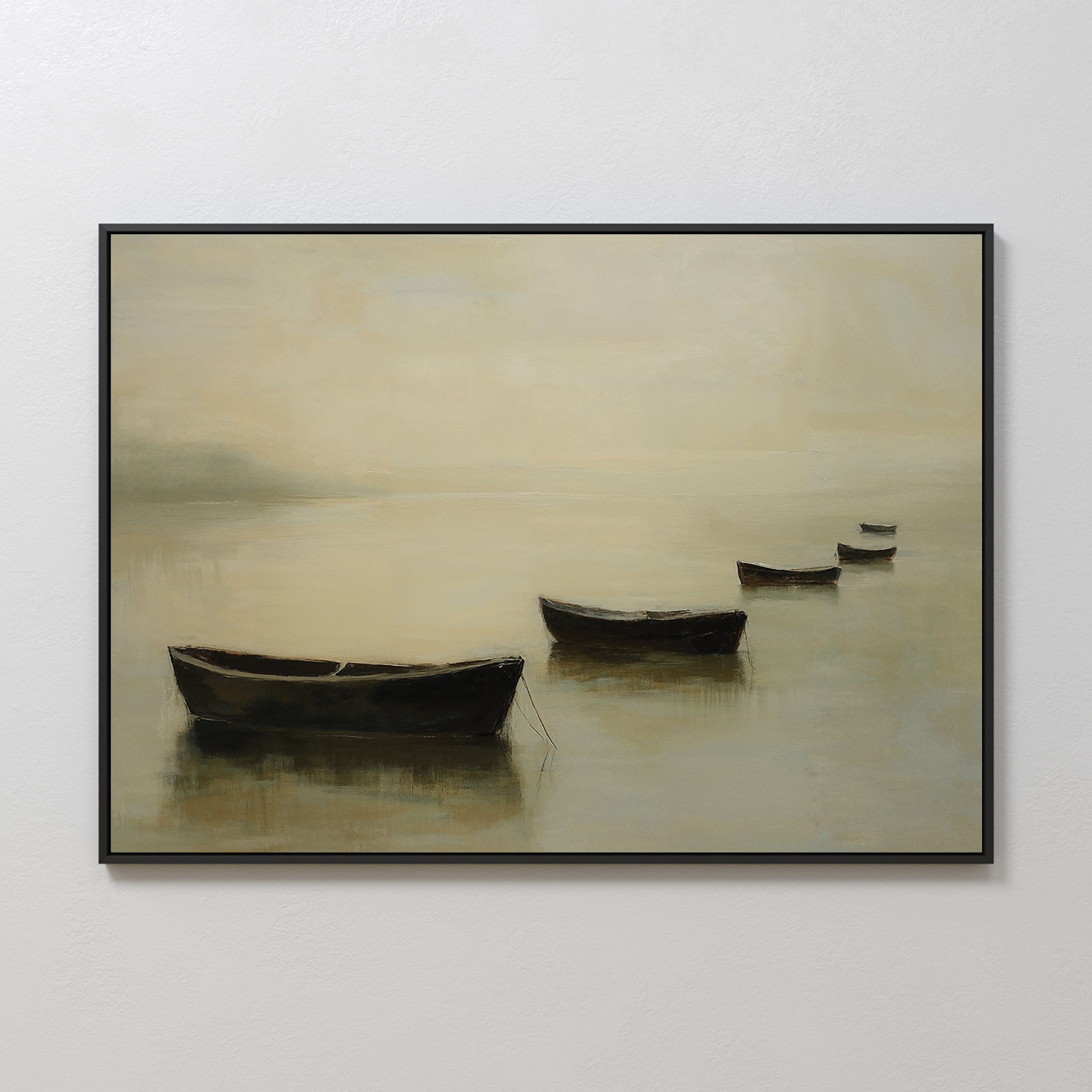 Harbour of Hushed Whispers – earthy brown vintage canvas wall art print by Aspire Prints