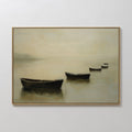 Harbour of Hushed Whispers – earthy brown vintage canvas wall art print by Aspire Prints