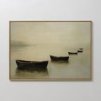 Harbour of Hushed Whispers – earthy brown vintage canvas wall art print by Aspire Prints