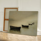 Harbour of Hushed Whispers – earthy brown vintage canvas wall art print by Aspire Prints