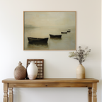 Harbour of Hushed Whispers – earthy brown vintage canvas wall art print by Aspire Prints