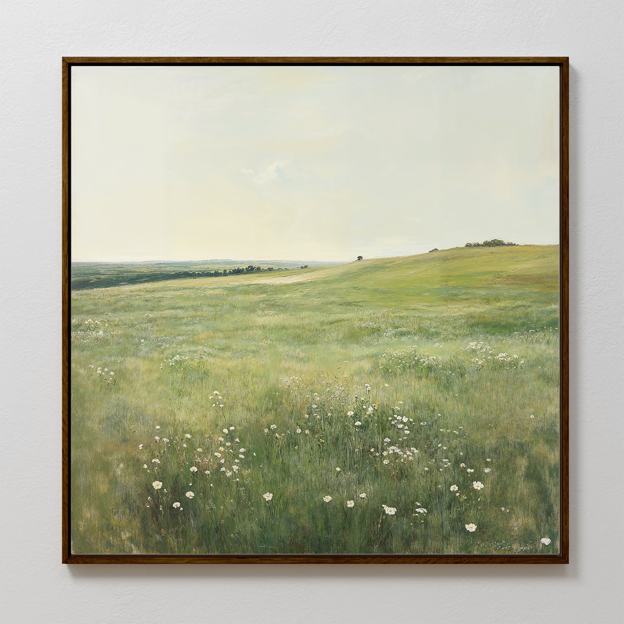 Whispering Wildflowers – green vintage canvas wall art print by Aspire Prints