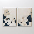 Whispers in Bloom – Set of 2 Canvas Prints set of 2 – blue botanical canvas wall art by Aspire Prints