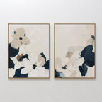 Whispers in Bloom – Set of 2 Canvas Prints set of 2 – blue botanical canvas wall art by Aspire Prints
