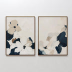 Whispers in Bloom – Set of 2 Canvas Prints set of 2 – blue botanical canvas wall art by Aspire Prints