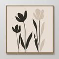 Whispers in Bloom – black and white botanical canvas wall art print by Aspire Prints