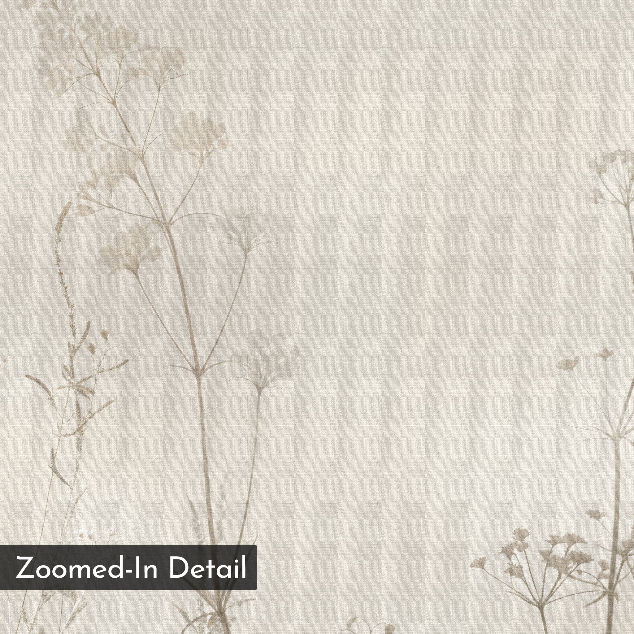Whispering Petals in Bloom – beige and white botanical canvas wall art print by Aspire Prints