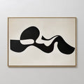 Whispered Calligraphy – black and white abstract canvas wall art print by Aspire Prints