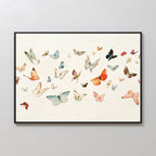 Whispers on the Wing – multicolour vintage canvas wall art print by Aspire Prints