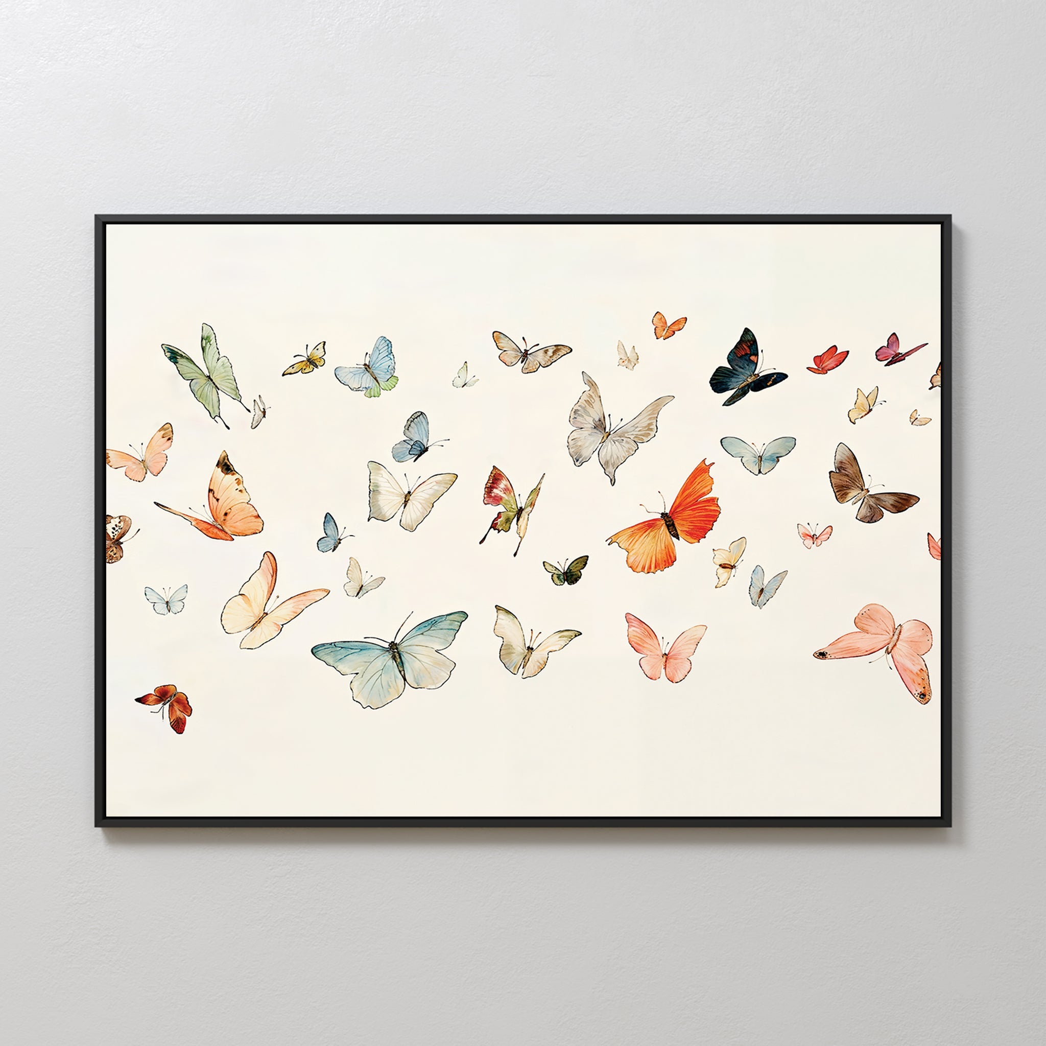 Whispers on the Wing – multicolour vintage canvas wall art print by Aspire Prints