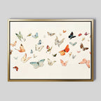 Whispers on the Wing – multicolour vintage canvas wall art print by Aspire Prints